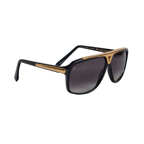 louis vuitton black and gold evidence sunglasses